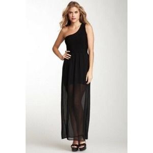 Stretta Siwa Black One Shoulder Dress Size Small